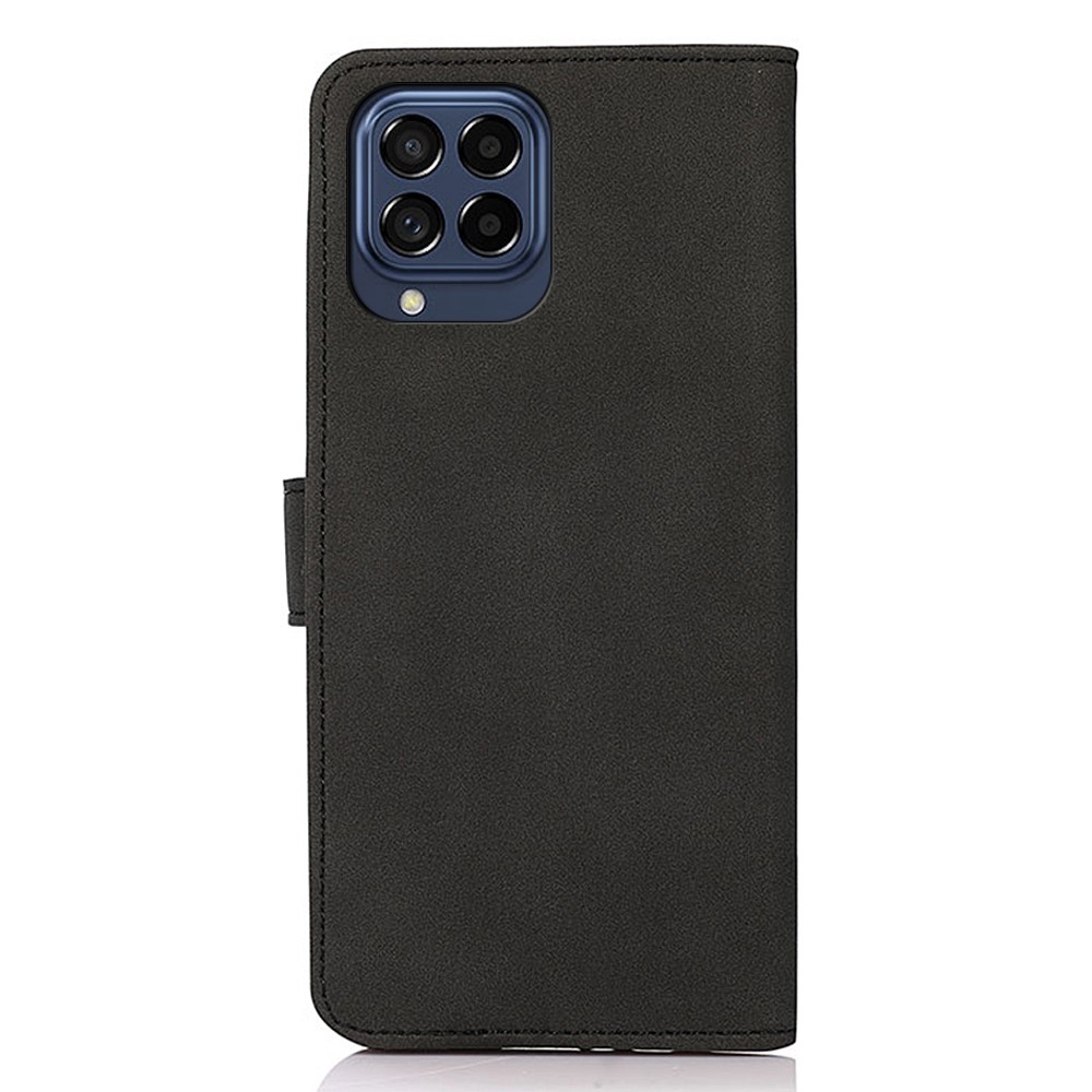 KHAZNEH For Samsung Galaxy M53 5G Flip Magnetic Wallet-Style Phone Case Textured PU Leather Stand Folio Cover - Black-7