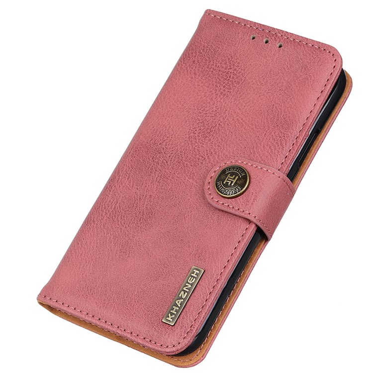 KHAZNEH Wallet Case for Samsung Galaxy M33 5G, Stand Feature Inner TPU Textured Leather Magnetic Protect Flip Cover - Pink-7