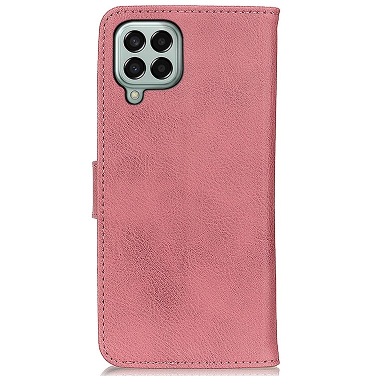 KHAZNEH Wallet Case for Samsung Galaxy M33 5G, Stand Feature Inner TPU Textured Leather Magnetic Protect Flip Cover - Pink-8