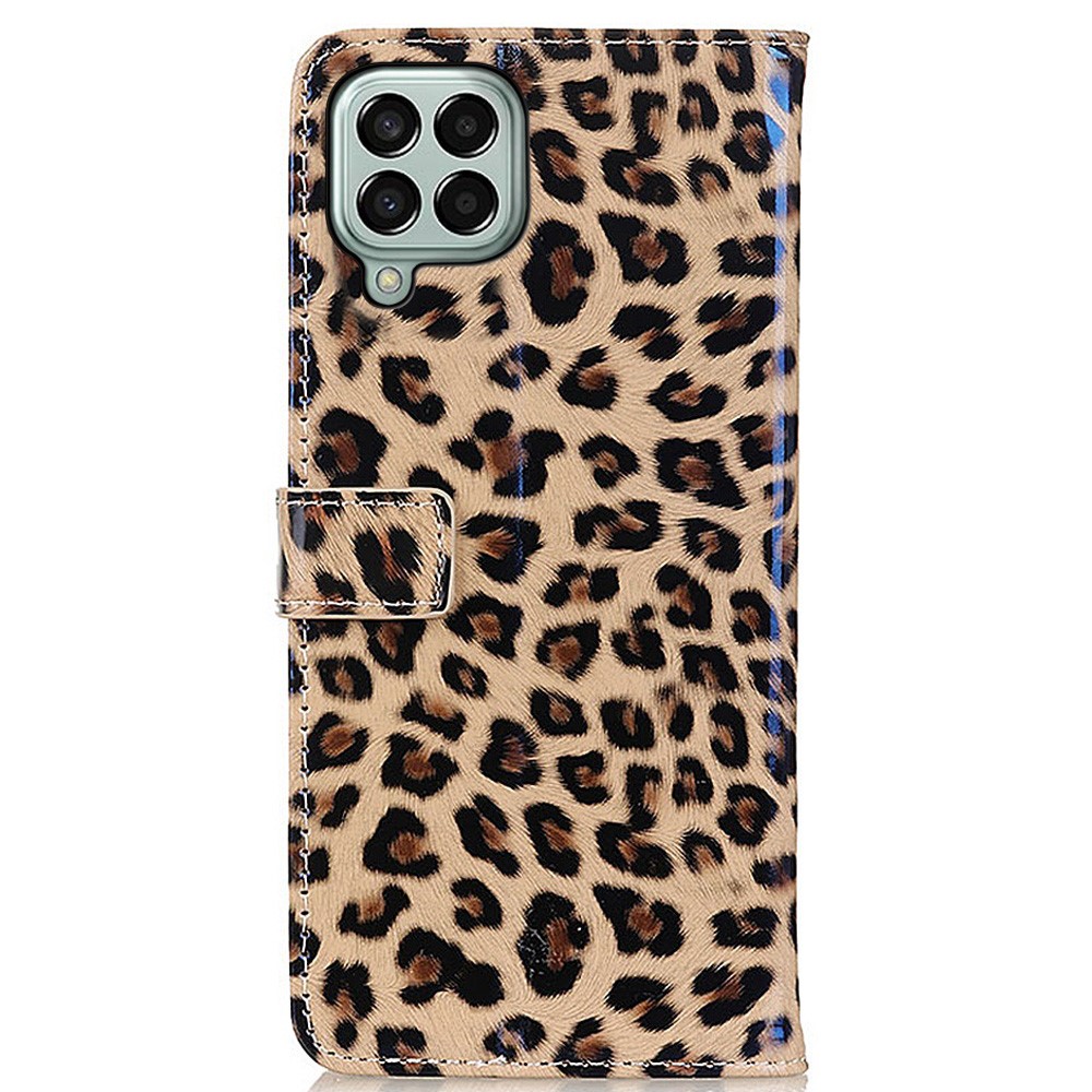 For Samsung Galaxy M33 5G Leopard Pattern PU Leather Flip Cover Wallet Book Stand Magnetic TPU Shockproof Inner Case-8