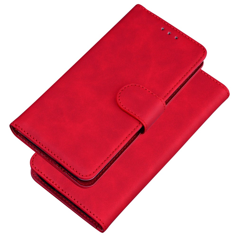 For Samsung Galaxy M33 5G Magnetic Clasp PU Leather Wallet Cover Anti-drop Protection Phone Case with Stand - Red-8