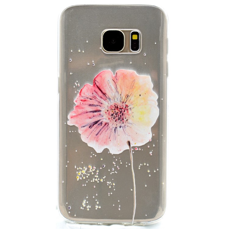 Soft TPU Patterned Gel Case for Samsung Galaxy S7 G930 - Fresh Flower-1