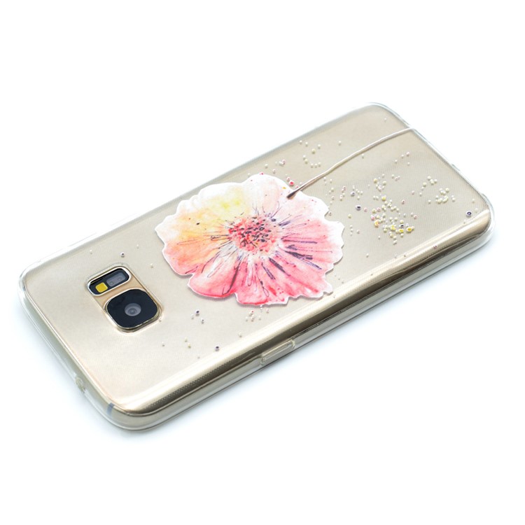 Soft TPU Patterned Gel Case for Samsung Galaxy S7 G930 - Fresh Flower-3
