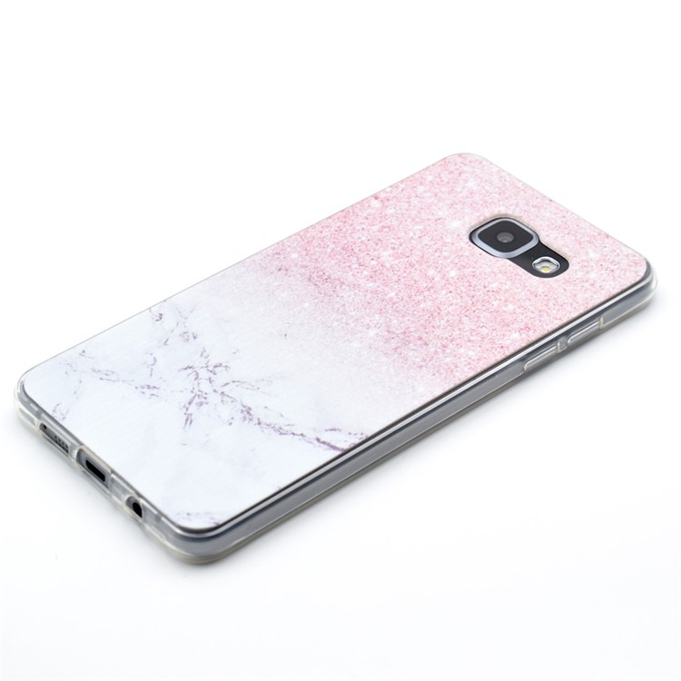 Funda de teléfono TPU para Samsung Galaxy A3 SM-A310F(2016) - Patrón de mármol y brillo-2