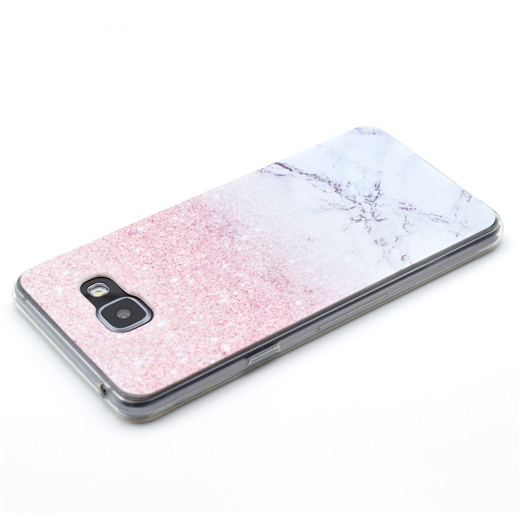 Funda de teléfono TPU para Samsung Galaxy A3 SM-A310F(2016) - Patrón de mármol y brillo-3