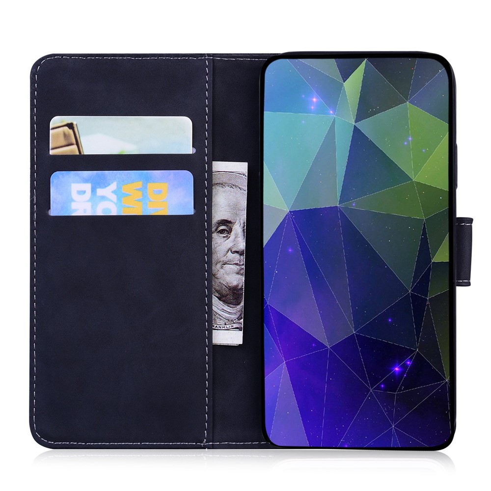 For Samsung Galaxy M53 5G Tiger Pattern Imprinted Folio Flip Leather Case Viewing Stand Wallet Phone Cover - Black-3