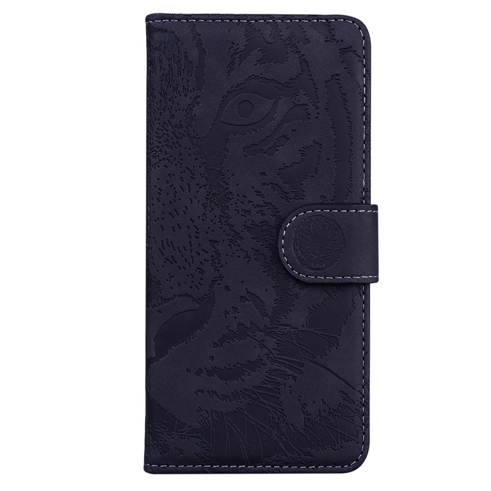 For Samsung Galaxy M53 5G Tiger Pattern Imprinted Folio Flip Leather Case Viewing Stand Wallet Phone Cover - Black-7
