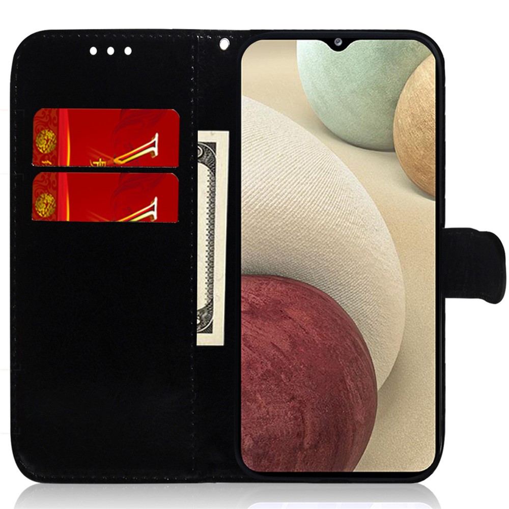 Mirror Like PU Leather Phone Case for Samsung Galaxy M53 5G, Full Protection Wallet Magnetic Closure Stand Folio Flip Cover with Wrist Strap - Cyan-2