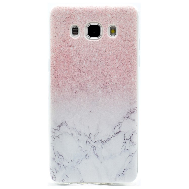 Pattern Printing Soft TPU Shell for Samsung J7 (2016) SM-J710 - Glitter Marble Pattern-1