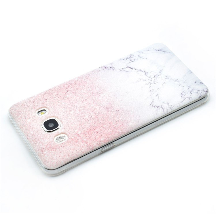 Pattern Printing Soft TPU Shell for Samsung J7 (2016) SM-J710 - Glitter Marble Pattern-3