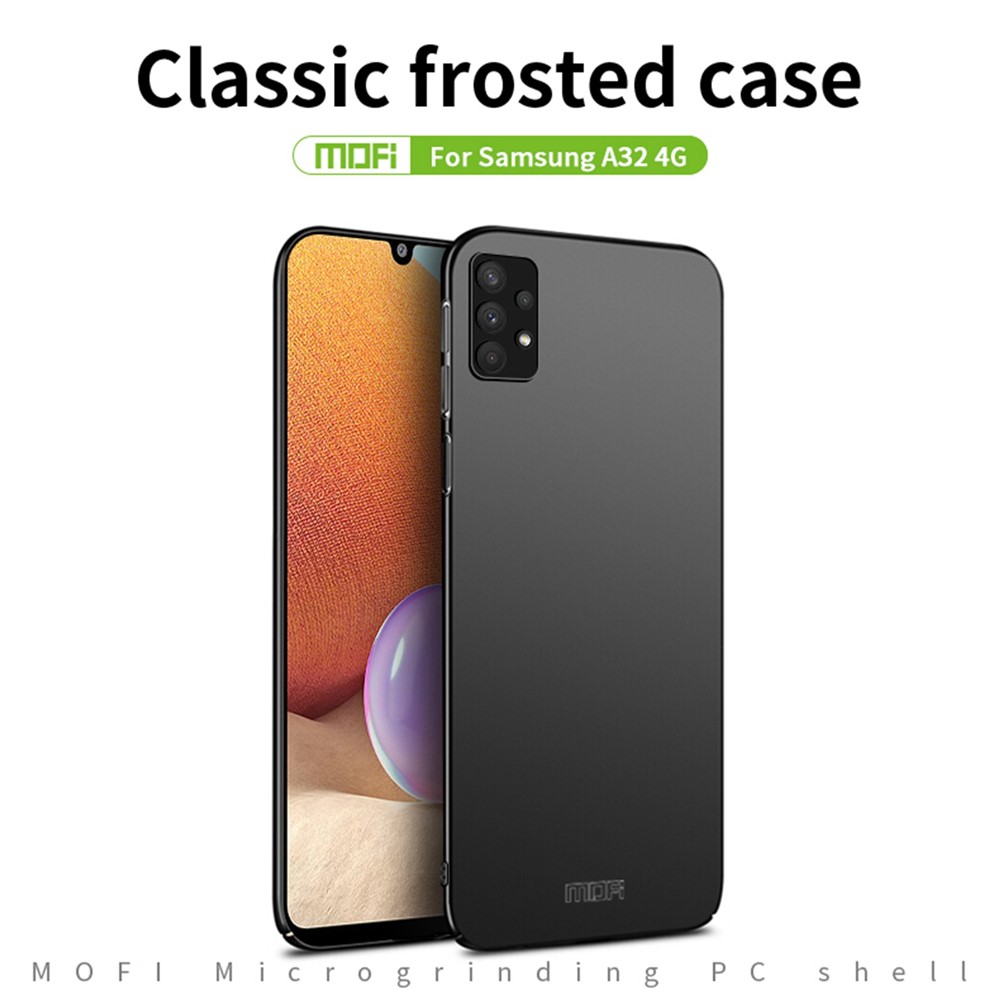 MOFI JK PC Series-1 Shield for Samsung Galaxy A32 4G (EU Version) Matte Surface Ultra Slim Phone Case Anti-drop Hard PC Back Cover with Strap - Black-3