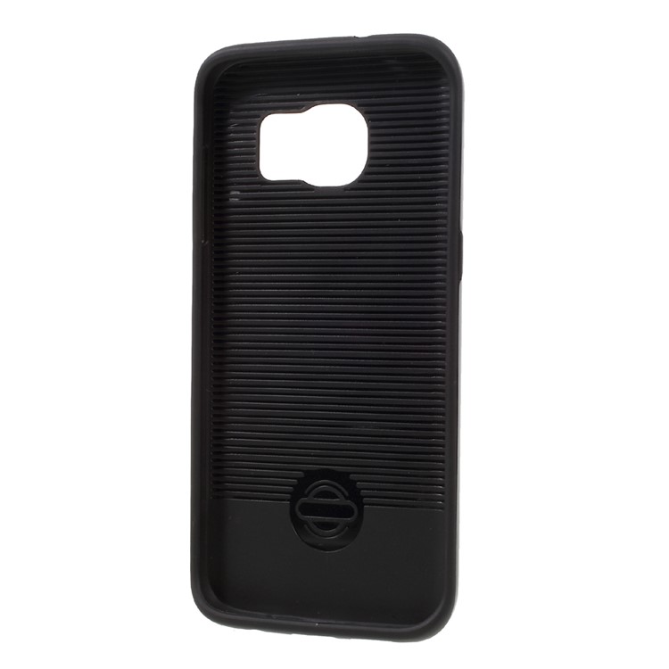 Brushed PC and TPU Hybrid Case for Samsung Galaxy S7 edge G935 - Black-5