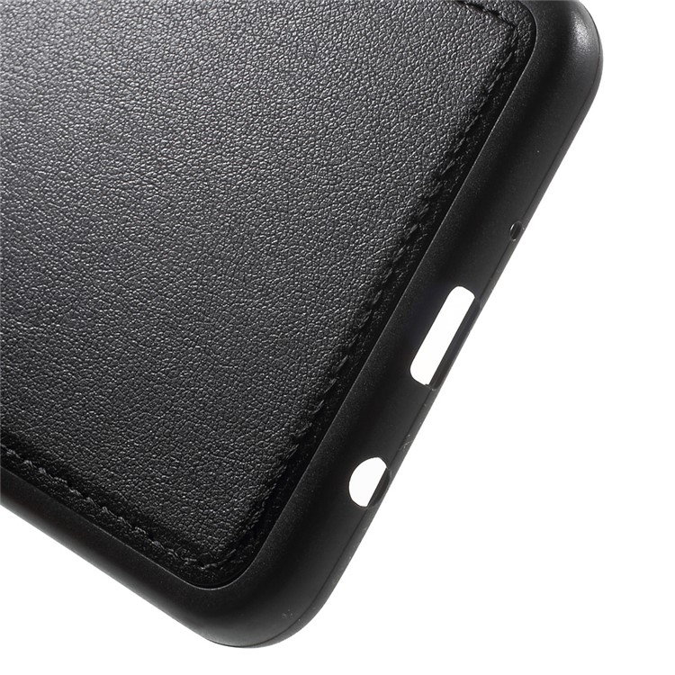 PU Leather Coated TPU Cover for Samsung Galaxy J7 Prime/On7 2016 - Black-4