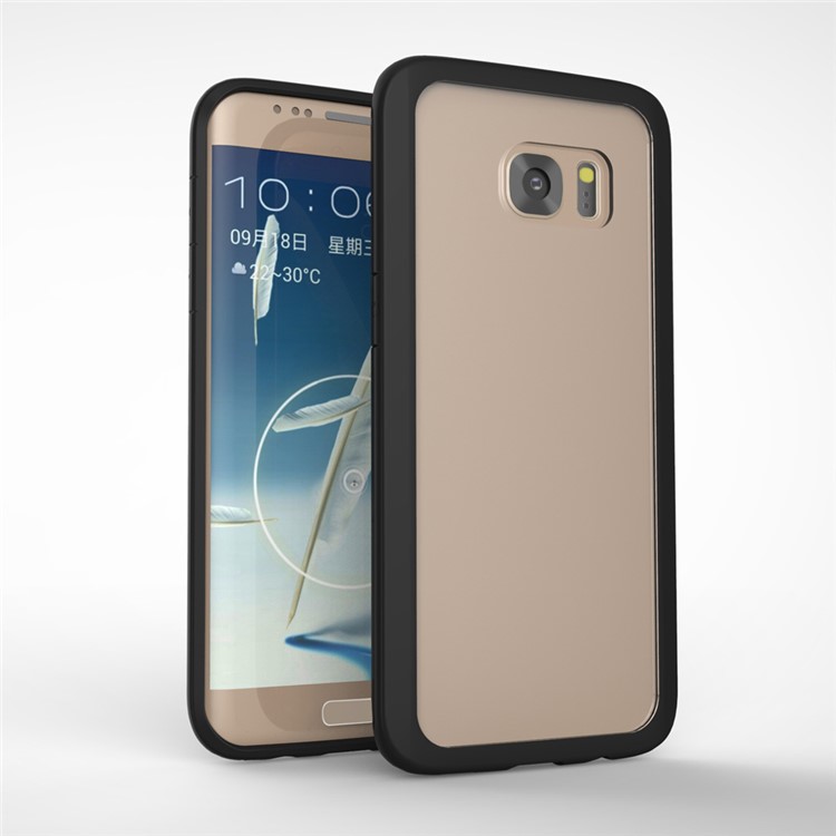 LOOPEE Clear Hybrid TPU + PC Protective Case for Samsung Galaxy S7 edge G935 - Black-1