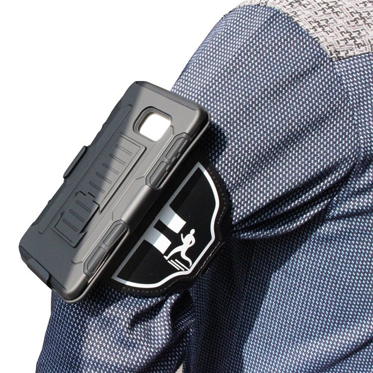 For Samsung Galaxy S7 G930 3-in-1 Impact-proof ArmBand PC + Silicone Case with Kickstand-6