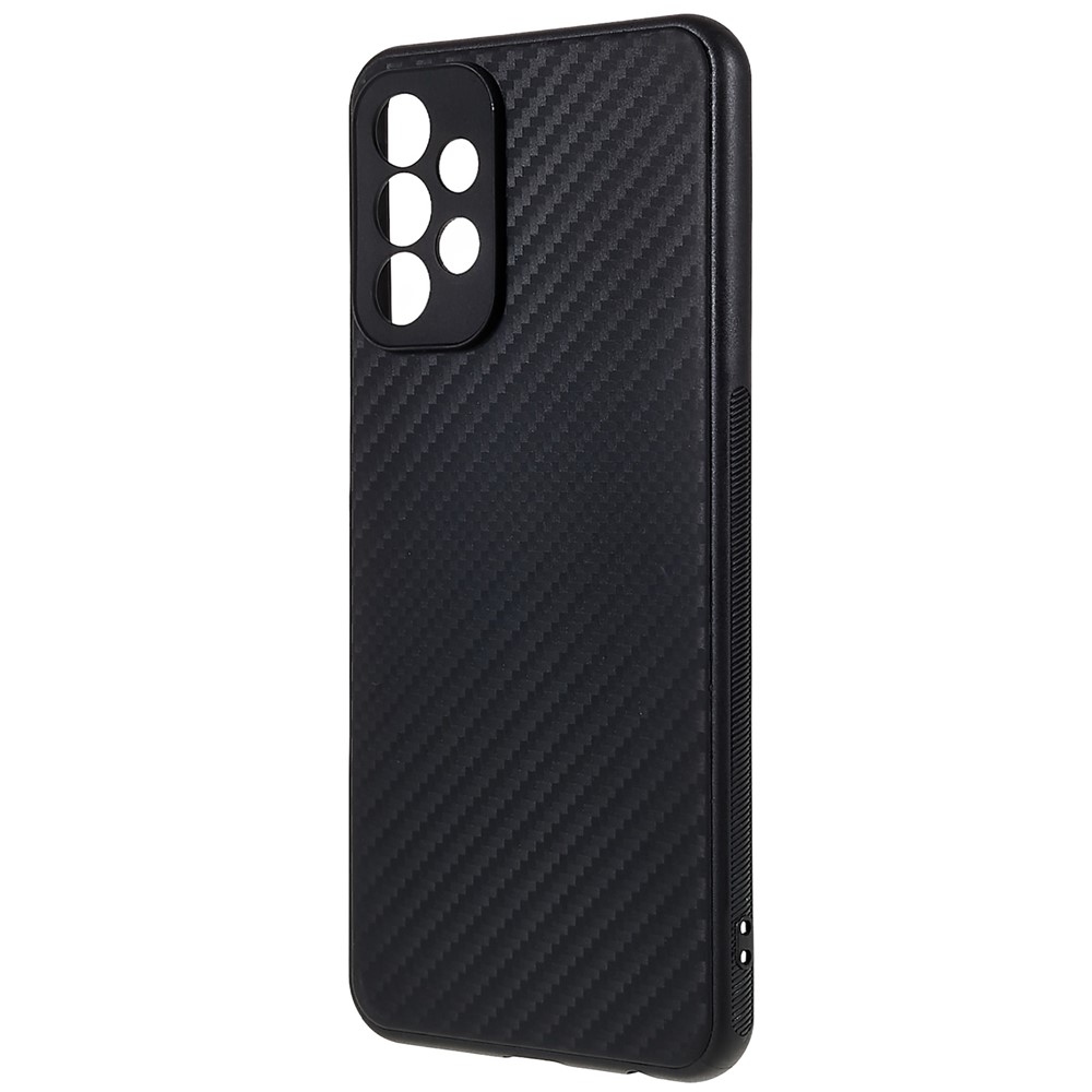 For Samsung Galaxy A23 4G Carbon Fiber Case Soft TPU Anti-Fingerprint Non-Slip Protective Phone Cover-2