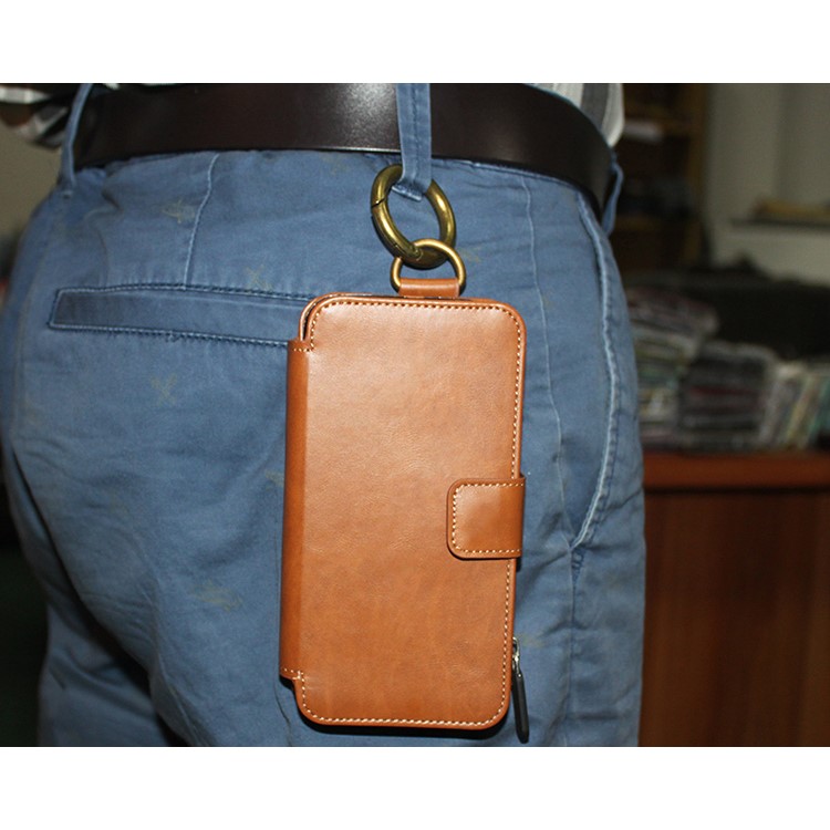 Multi-slot 2 in 1 Zipper Wallet Leather Cover for Samsung Galaxy S6 edge G925-24