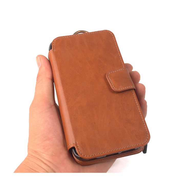 Multi-slot 2 in 1 Zipper Wallet Leather Cover for Samsung Galaxy S6 edge G925-3