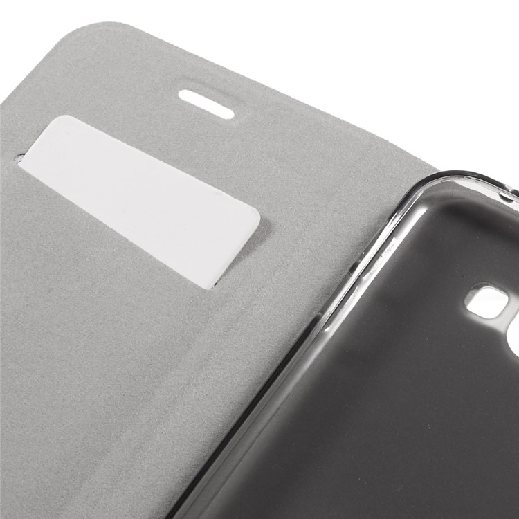 Crazy Horse Card Holder Leather Case for Samsung Galaxy A8 (2016) Built-in Steel Sheet - Black-7