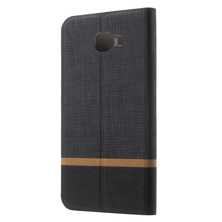 Contrast Color Leather Card Holder Case for Samsung Galaxy A8 (2016) - Black-2
