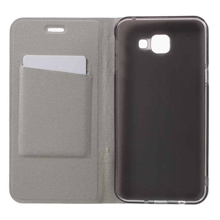 Contrast Color Leather Card Holder Case for Samsung Galaxy A8 (2016) - Black-4