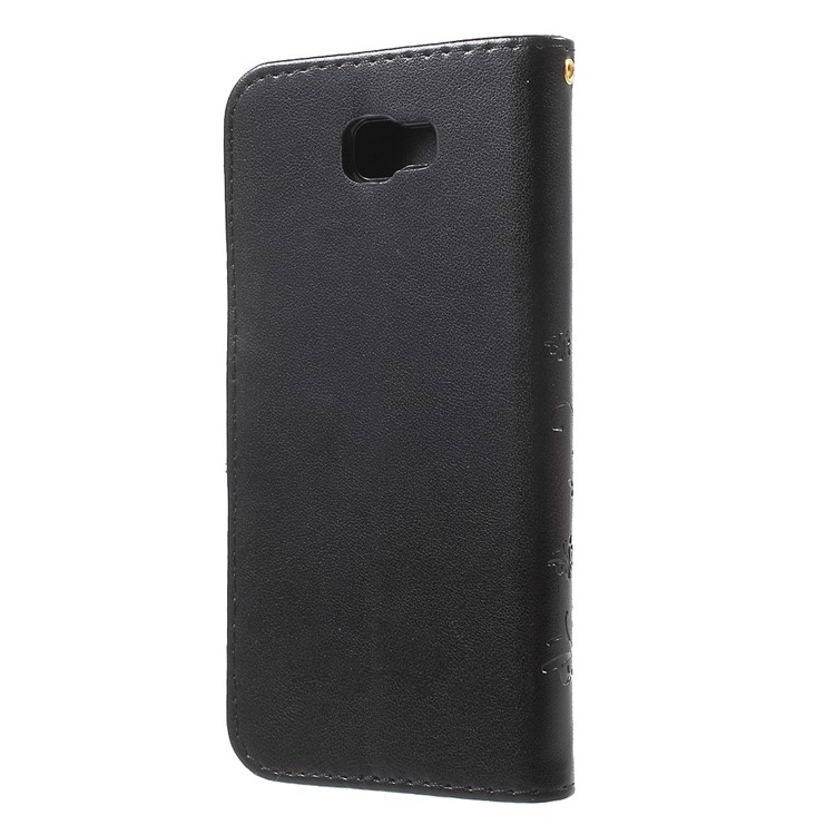 Butterfly Flowers Leather Wallet Case for Samsung Galaxy On5 2016/J5 Prime - Black-2