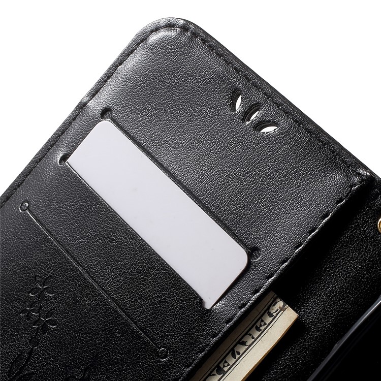 Butterfly Flowers Leather Wallet Case for Samsung Galaxy On5 2016/J5 Prime - Black-6