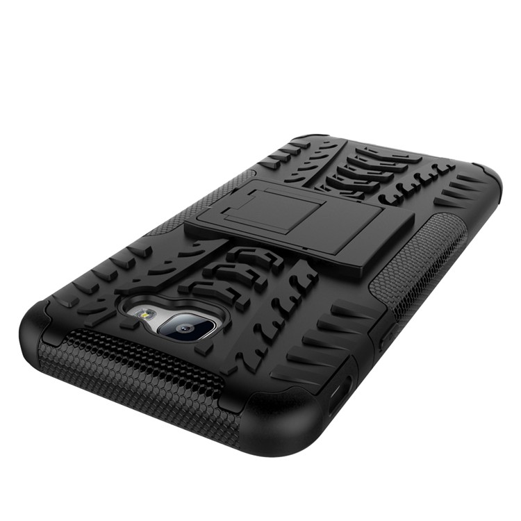 Cool Tyre Hybrid PC + TPU Kickstand Case for Samsung Galaxy On5 2016/J5 Prime - Black-5