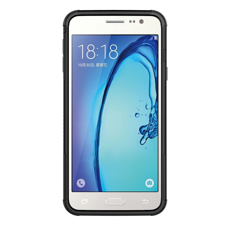 Cool Tyre Hybrid PC + TPU Kickstand Case for Samsung Galaxy On5 2016/J5 Prime - Black-6