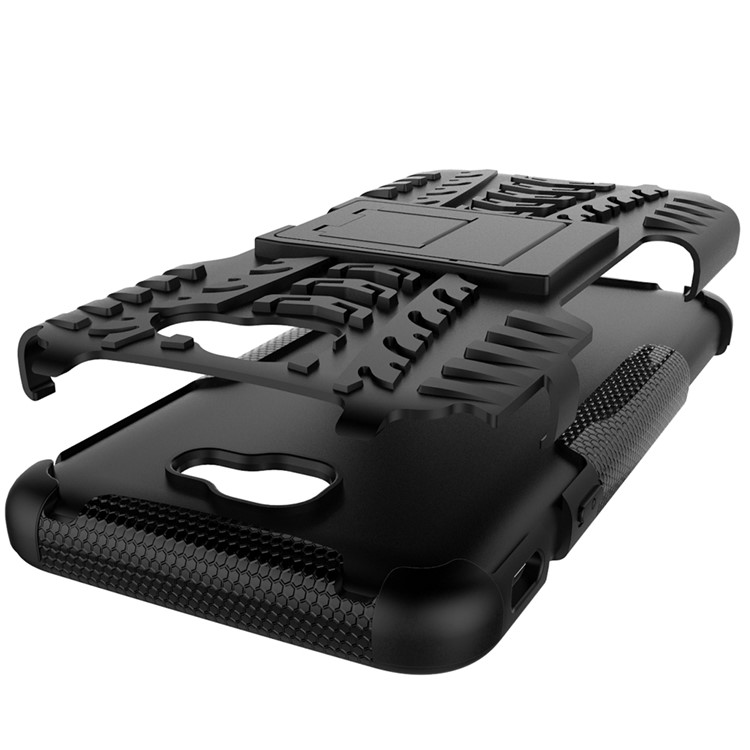 Cool Tyre Hybrid PC + TPU Kickstand Case for Samsung Galaxy On5 2016/J5 Prime - Black-8