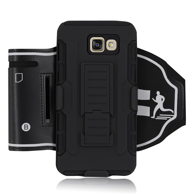 Outdoor Sports Armband PC + Silicone Kickstand Case for Samsung Galaxy A7 SM-A710F (2016)-4