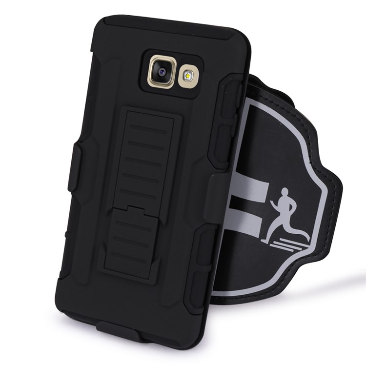 Outdoor Sports Armband PC + Silicone Kickstand Case for Samsung Galaxy A7 SM-A710F (2016)-5