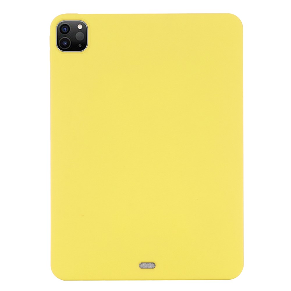 For iPad Pro 12.9 (2018) / (2020) / (2021) / (2022) Slim Light Anti-scratch Microfiber Lining Liquid Silicone Tablet Case Protective Shell - Yellow