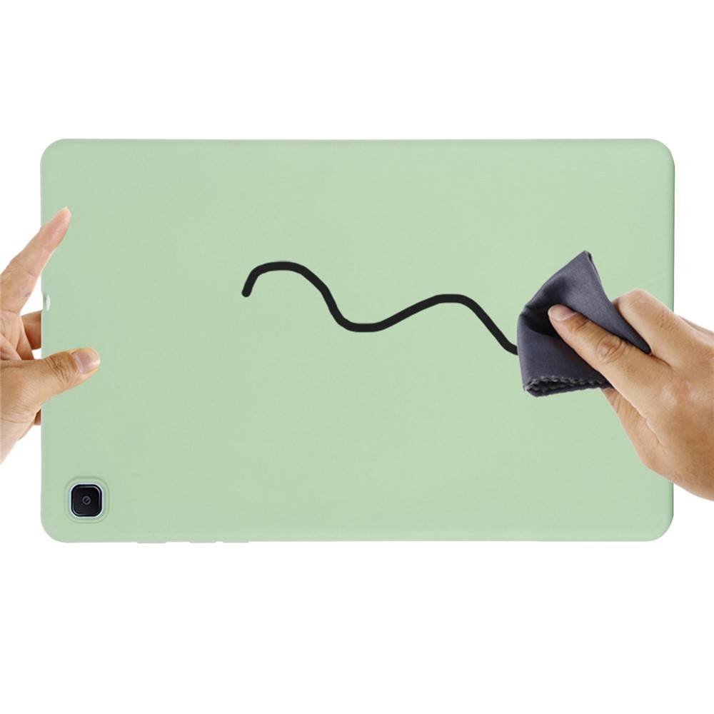 For Samsung Galaxy Tab S6 Lite/Tab S6 Lite (2022) Microfiber Lining Liquid Silicone Case Anti-drop Protection Tablet Cover - Green-6