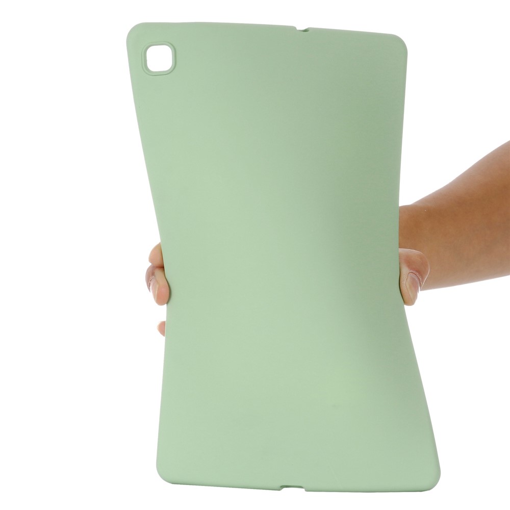 For Samsung Galaxy Tab S6 Lite/Tab S6 Lite (2022) Microfiber Lining Liquid Silicone Case Anti-drop Protection Tablet Cover - Green-7