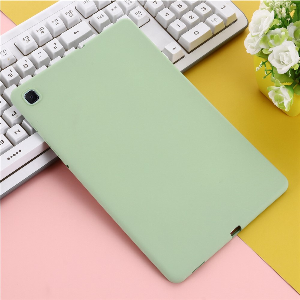 For Samsung Galaxy Tab S6 Lite/Tab S6 Lite (2022) Microfiber Lining Liquid Silicone Case Anti-drop Protection Tablet Cover - Green-8