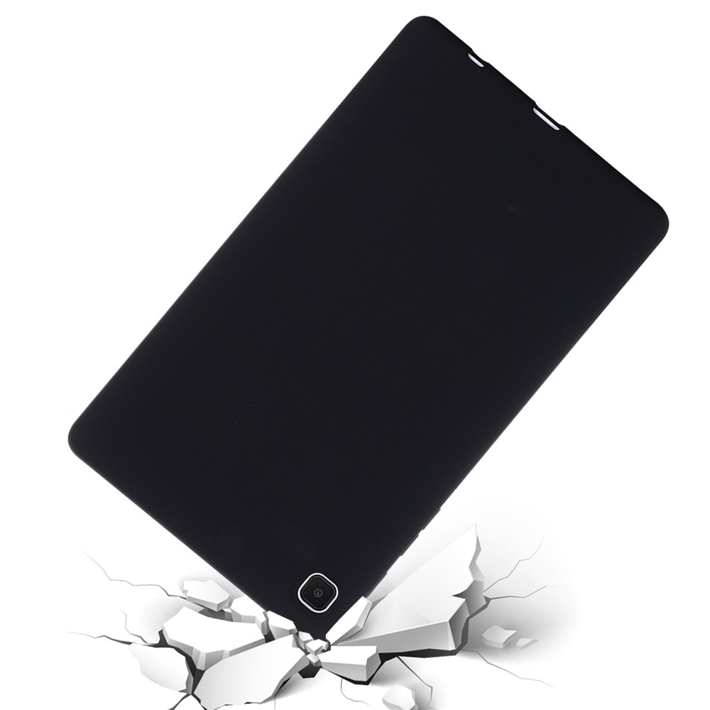 Liquid Silicone Tablet Case for Samsung Galaxy Tab A7 Lite 8.7-inch, Microfiber Lining Anti-scratch Protective Cover - Black-3