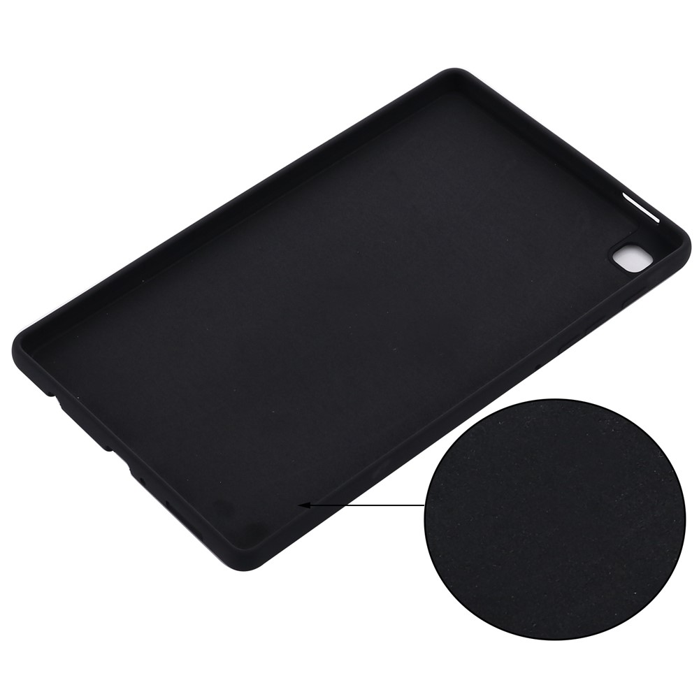 Liquid Silicone Tablet Case for Samsung Galaxy Tab A7 Lite 8.7-inch, Microfiber Lining Anti-scratch Protective Cover - Black-5