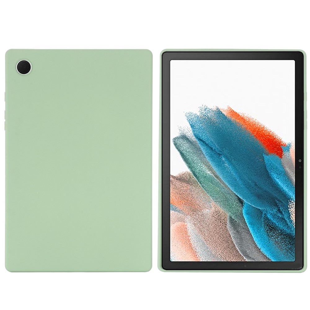 Liquid Silicone Tablet Cover for Samsung Galaxy Tab A8 10.5 (2021), Shockproof Microfiber Lining Slim Tablet Case - Green-2