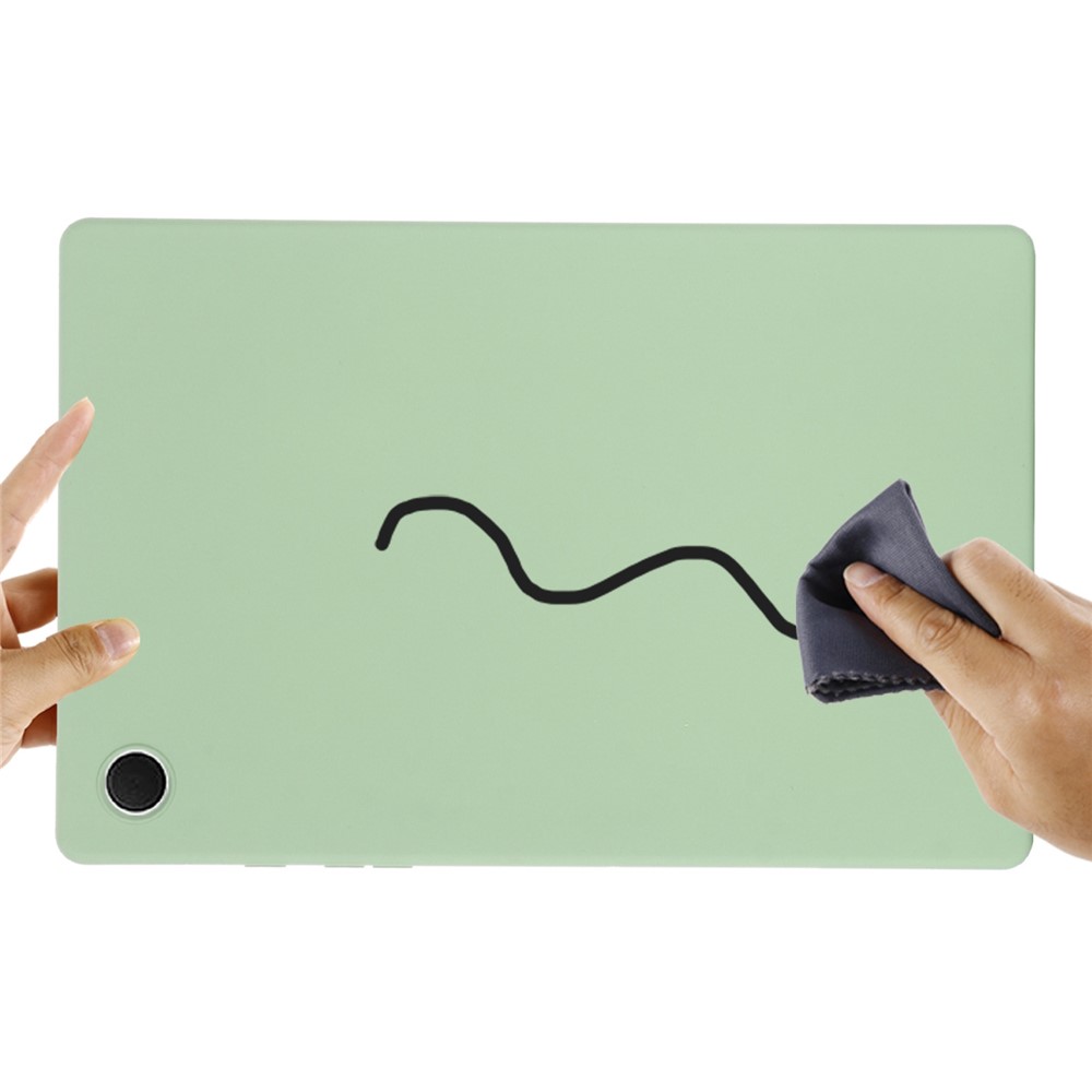 Liquid Silicone Tablet Cover for Samsung Galaxy Tab A8 10.5 (2021), Shockproof Microfiber Lining Slim Tablet Case - Green-6