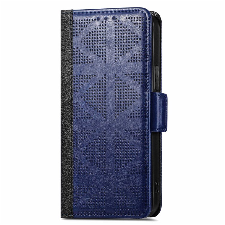 For Samsung Galaxy A52 4G/5G/A52s 5G Cross Rhombus Imprinted Wallet Stand Case PU Leather Full Protection Phone Cover - Blue-9