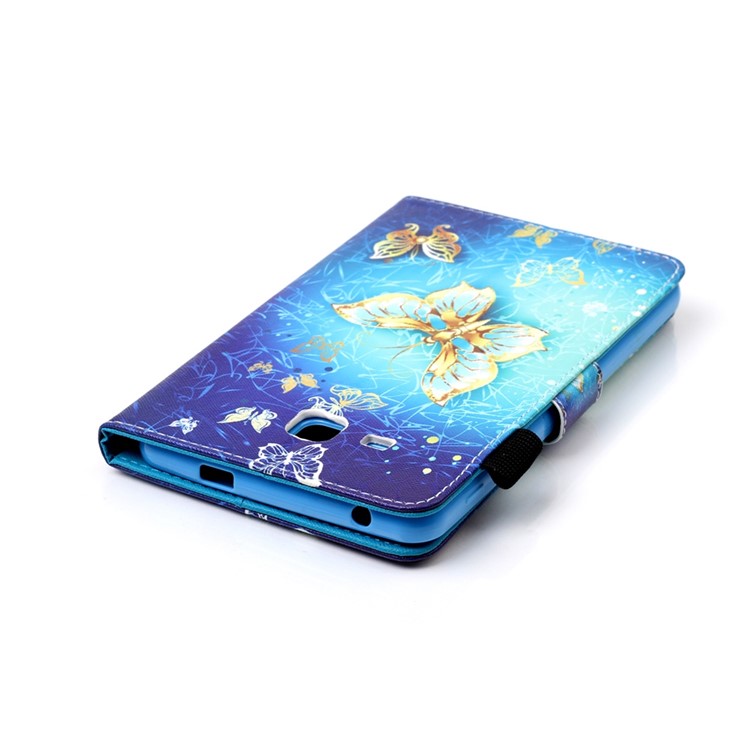 Pattern Printing Wallet Leather Stand Case for Samsung Galaxy Tab A 7.0 T280 T285 - Gold Butterflies-6