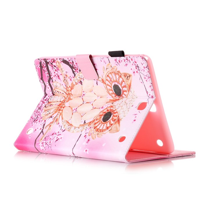Patterned Smart Tablet Leather Wallet Stand Case for Samsung Galaxy Tab A 9.7 T550 T555 - Pink Owl-4