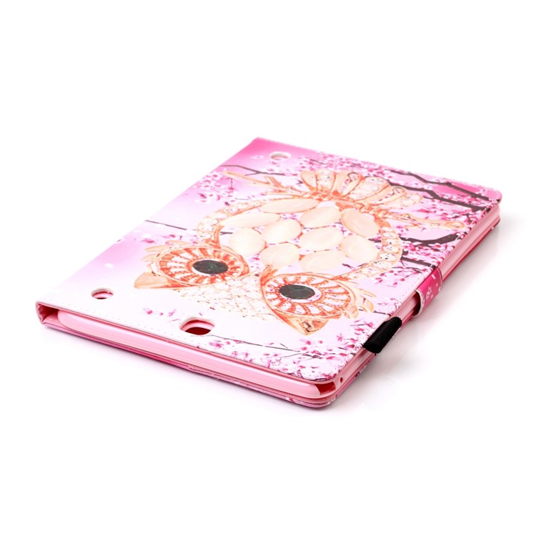 Patterned Smart Tablet Leather Wallet Stand Case for Samsung Galaxy Tab A 9.7 T550 T555 - Pink Owl-6