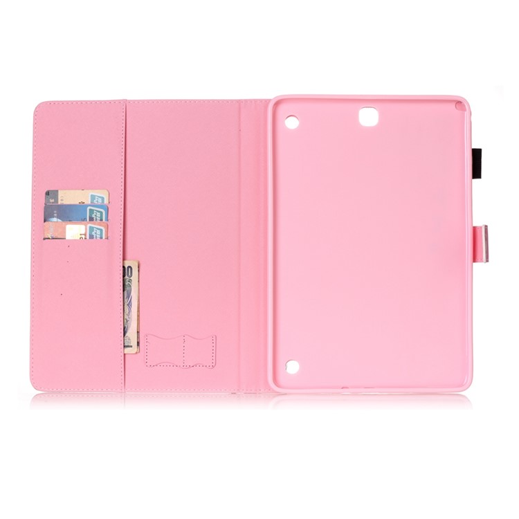 Patterned Smart Tablet Leather Wallet Stand Case for Samsung Galaxy Tab A 9.7 T550 T555 - Pink Owl-7