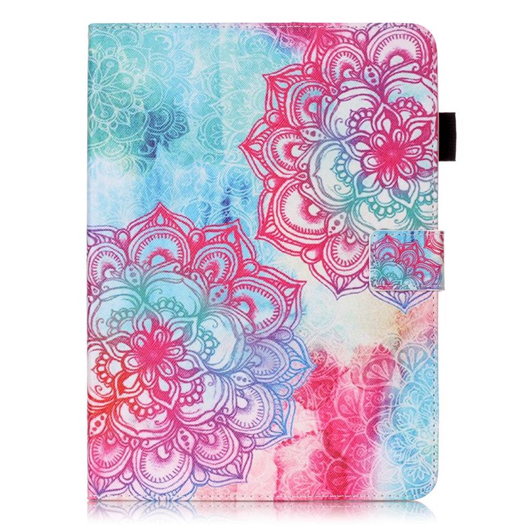Patterned Wallet Stand Leather Smart Case for Samsung Galaxy Tab S2 9.7 T810 T815 - Mandala Flowers-2
