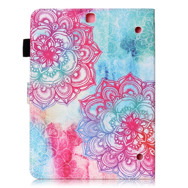 Patterned Wallet Stand Leather Smart Case for Samsung Galaxy Tab S2 9.7 T810 T815 - Mandala Flowers-3
