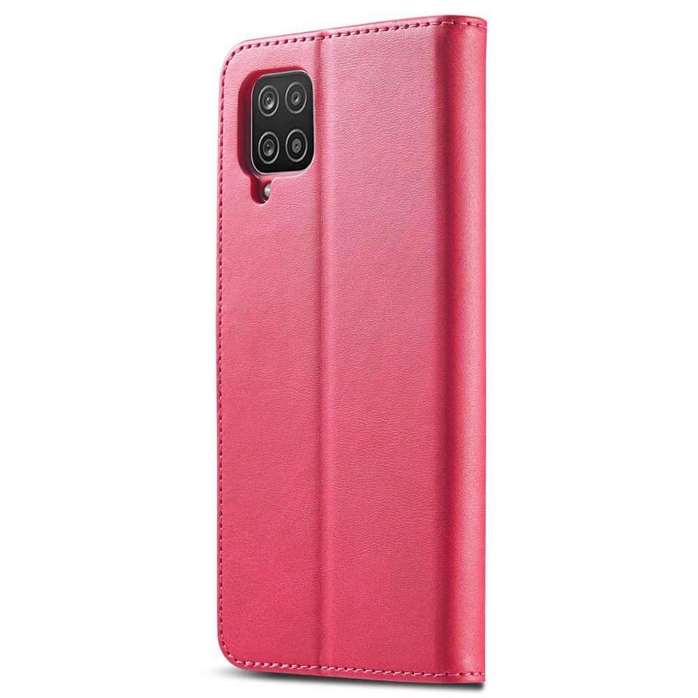 LC.IMEEKE Flip Phone Cover for Samsung Galaxy M53 5G, PU Leather TPU Shockproof Shell Folding Stand Folio Case - Red-11