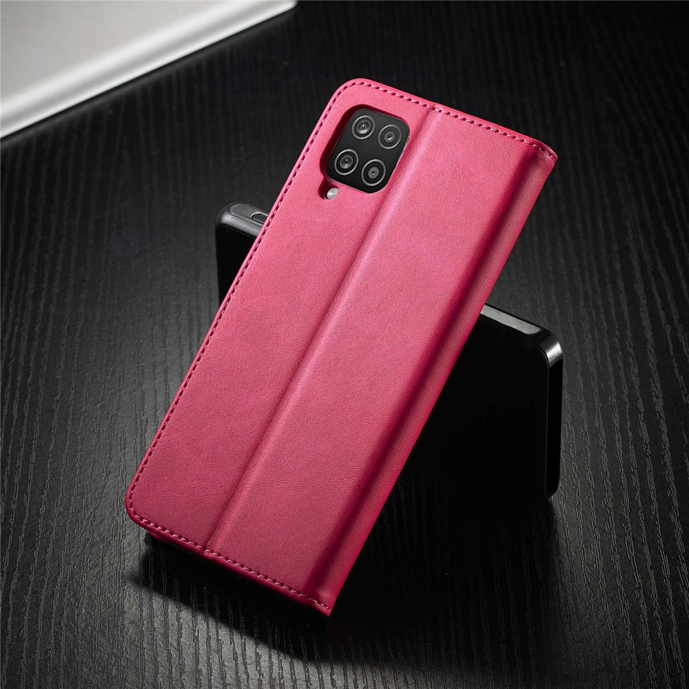 LC.IMEEKE Flip Phone Cover for Samsung Galaxy M53 5G, PU Leather TPU Shockproof Shell Folding Stand Folio Case - Red-12