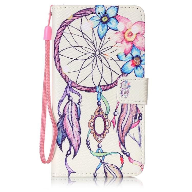 Patterned Wallet Stand Leather Case for Samsung Galaxy A5 SM-A510F (2016) - Flowered Dream Catcher-1